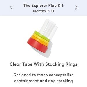 Clear Tube with Stacking Rings - Red, Yellow, Green